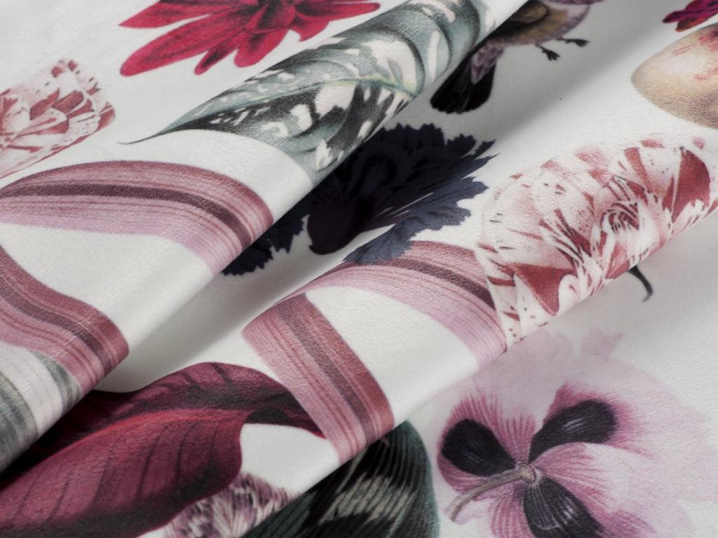 Homelumiere - Tête de lit Homelumiere 160x120cm en velours motif tropical - 160x8x120cm