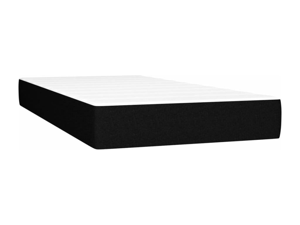 Lit à sommier tapissier avec matelas Noir 90x190 cm Tissu