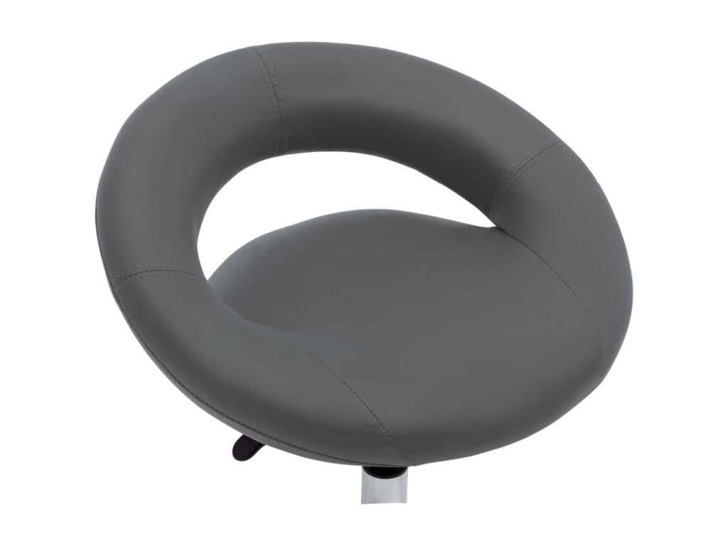 Homelumiere Premium - Chaise de travail roulante Gris Similicuir