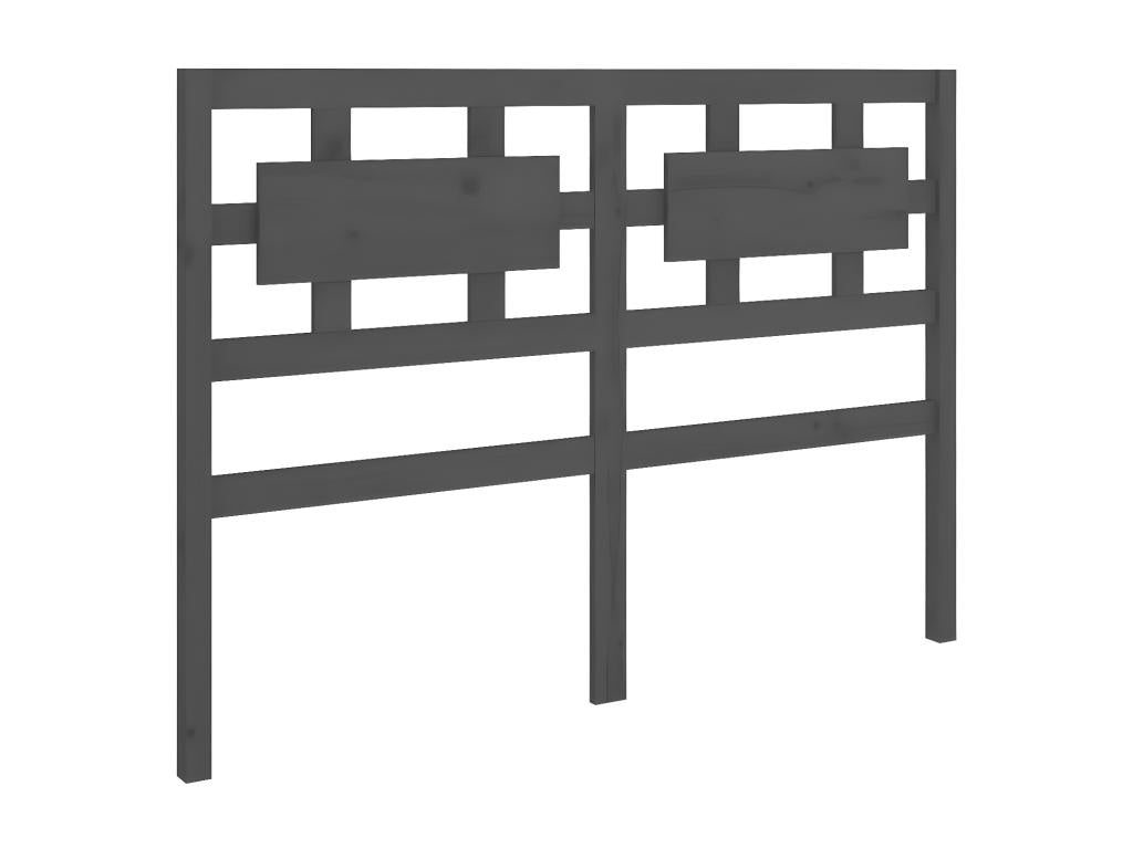 Tête de lit Gris 125,5x4x100 cm Bois massif de pin 57865JLRI