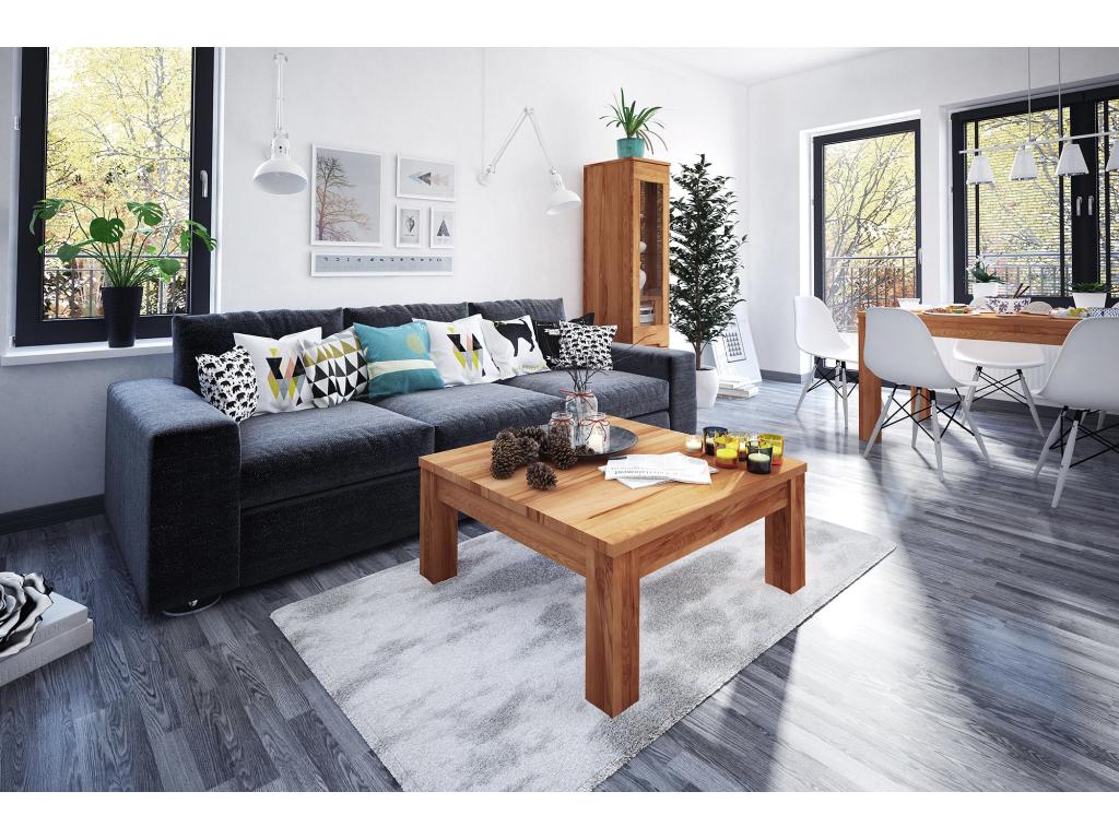 VENTO - Table basse en cœur de hêtre huilé naturel 70x110