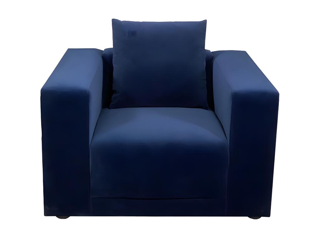 Fauteuil en velours Homelumiere - Bleu
