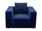 Fauteuil en velours Homelumiere - Bleu