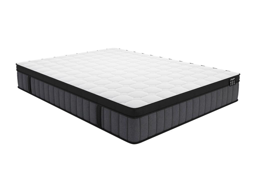 Matelas 160x200 cm hybride ressorts ensachés 7 zones et mémoire de forme rafraichissante ép.25cm - Homelumiere