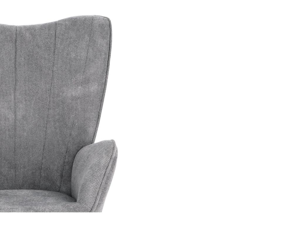 Fauteuil de salon pivotant en tissu à accoudoirs dossier haut - Homelumiere