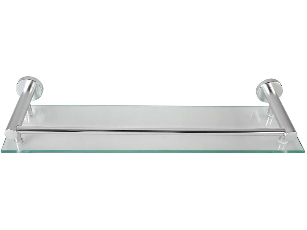 Tablette pour salle de verre argenté 50x14x3 cm 01 0000094