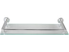Tablette pour salle de verre argenté 50x14x3 cm 01 0000094