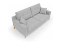 Homelumiere Canapé moderne en tissu doux imperméable T02 166 cm gris clair