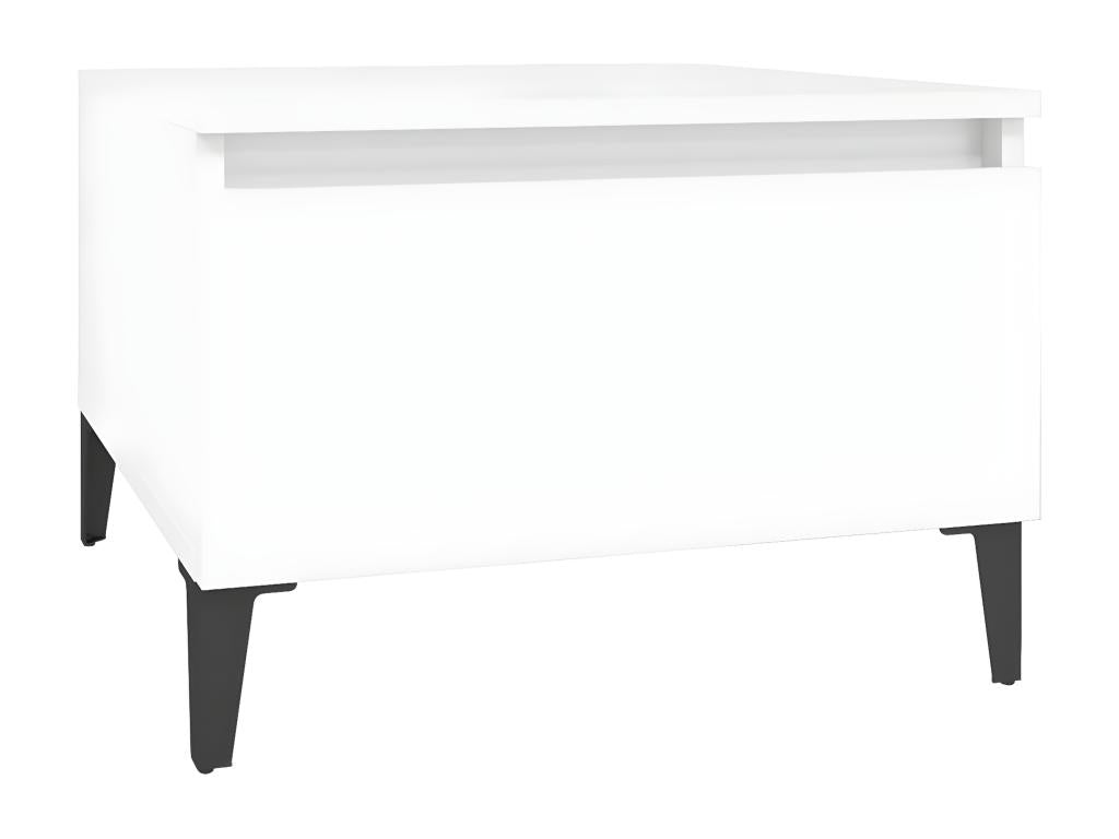 Table d'appoint Blanc 50x46x35 Bois d'ingénierie