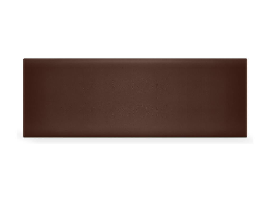 Homelumiere Tête de lit simili cuir lisse 145x50cm Lits 135/140 - Chocolat