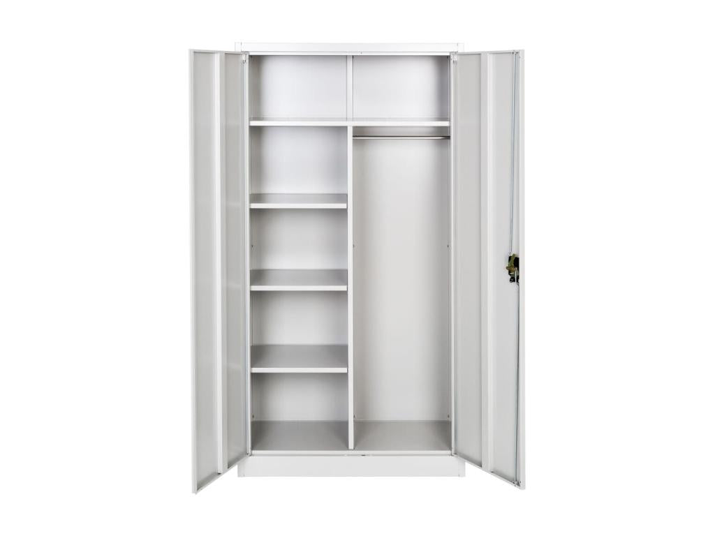 Vestiaire métallique 5 niveaux métal gris 90x40x180 cm 08 0000439