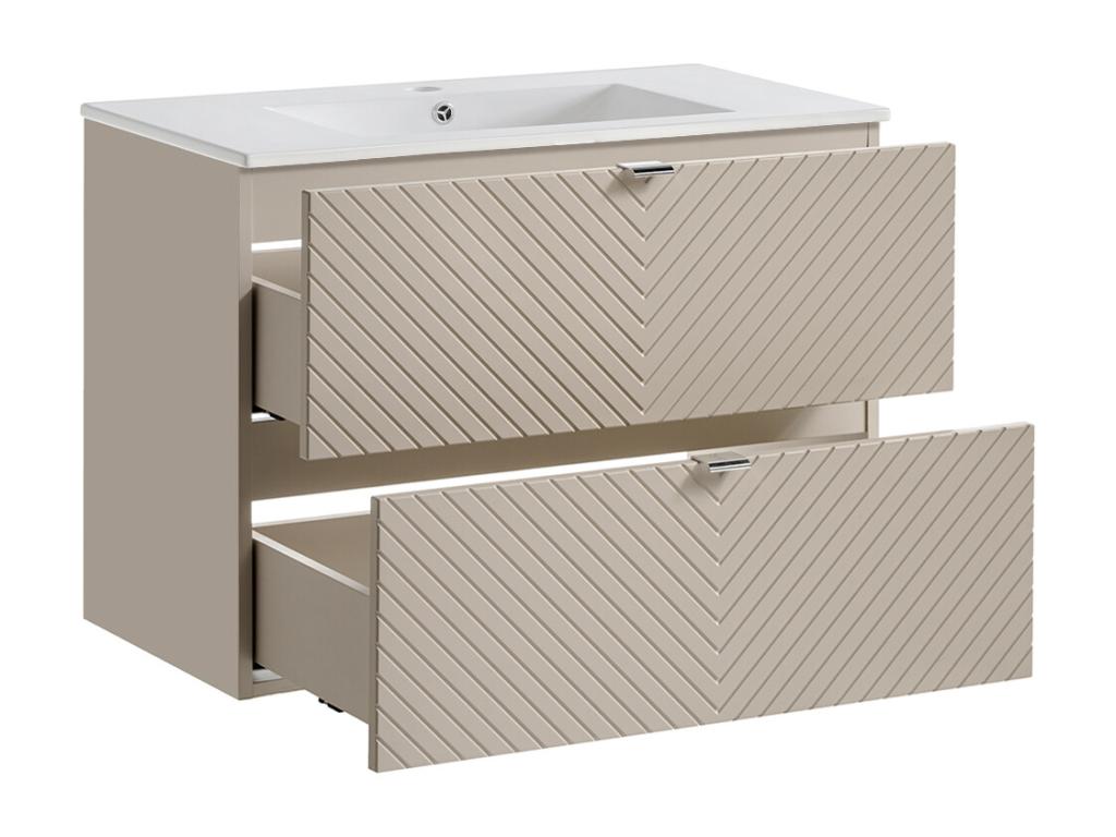 Meuble simple vasque encastrée 80cm Homelumiere Cachemire