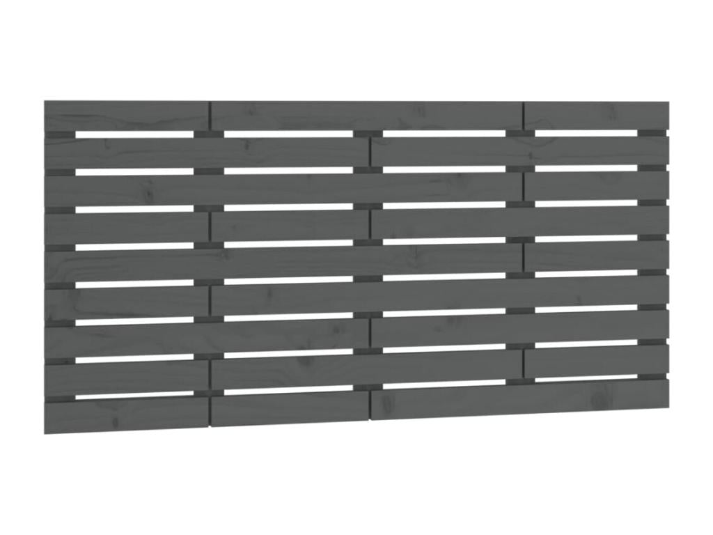 Tête de lit murale Gris 126x3x63 cm Bois massif de pin