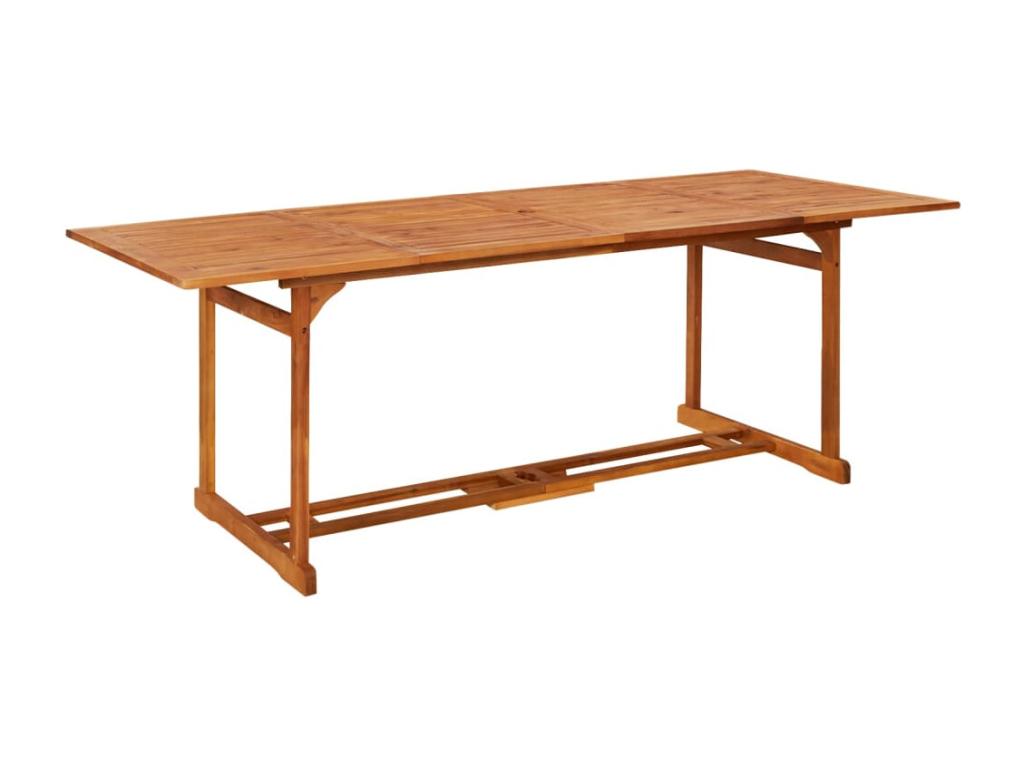 Mobilier à dîner de jardin 9 pcs Bois d'Homelumiere massif 5