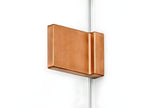 Cabine de douche gauche 110x90 pivotante Homelumiere COPPER BRUSHED couleur cuivre brossé accès de face