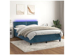 Sommier à Homelumiere de lit avec matelas LED Bleu foncé 140x200