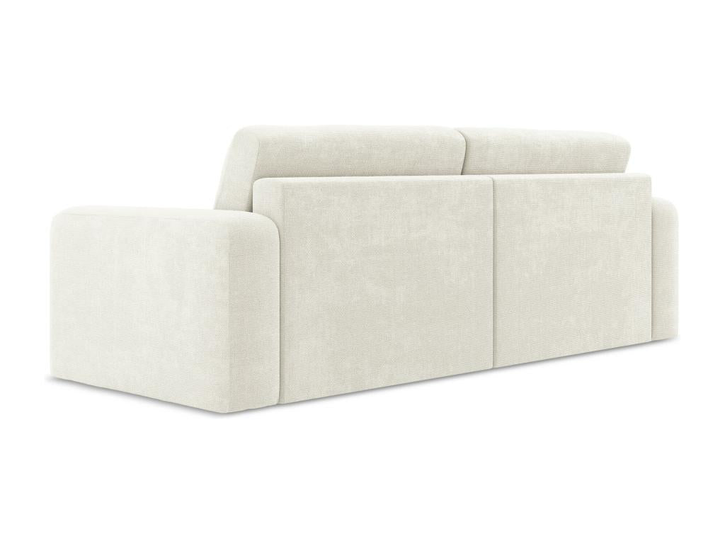Canapé 3 places convertible en Chenille - blanc - Homelumiere