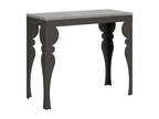 Console extensible 90x40/196 cm Homelumiere Gris Béton cadre Anthracite