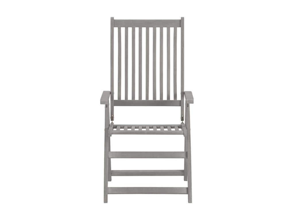 Chaises inclinables de jardin 3 pièces avec coussins Bois d'Homelumiere