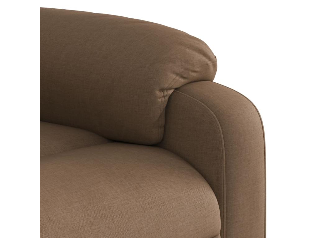 Fauteuil inclinable de massage électrique Marron Tissu