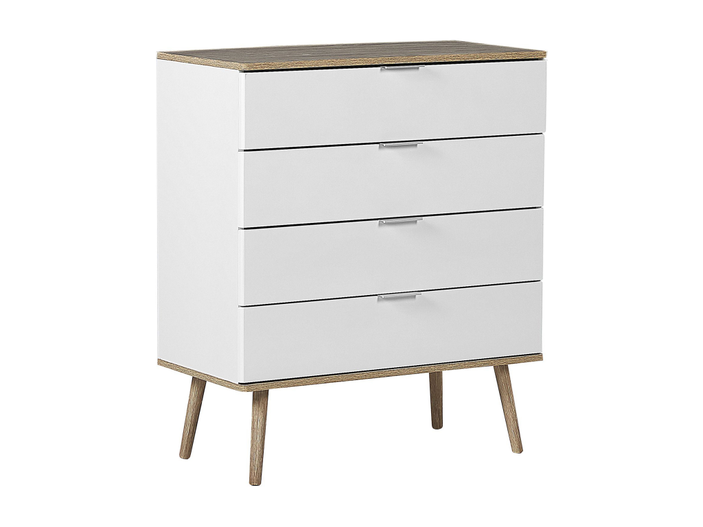 Commode à 4 tiroirs Homelumiere 93 cm Blanc