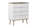 Commode à 4 tiroirs Homelumiere 93 cm Blanc