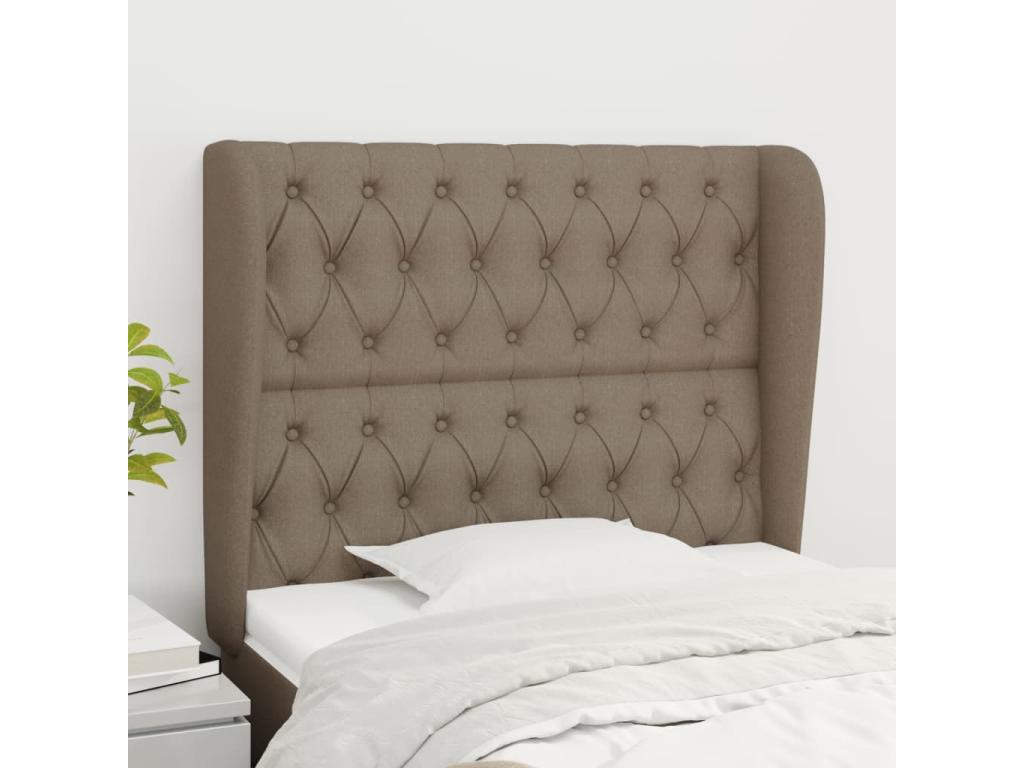 Tête de lit avec oreilles Homelumiere 103x23x118/128 cm Tissu