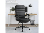 Fauteuil de massage inclinable de bureau Noir Similicuir