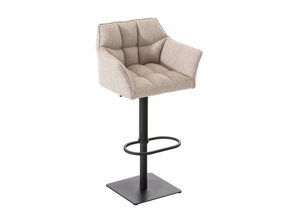Tabouret de bar chaise métal crème 64x45x88 cm 10 0004695