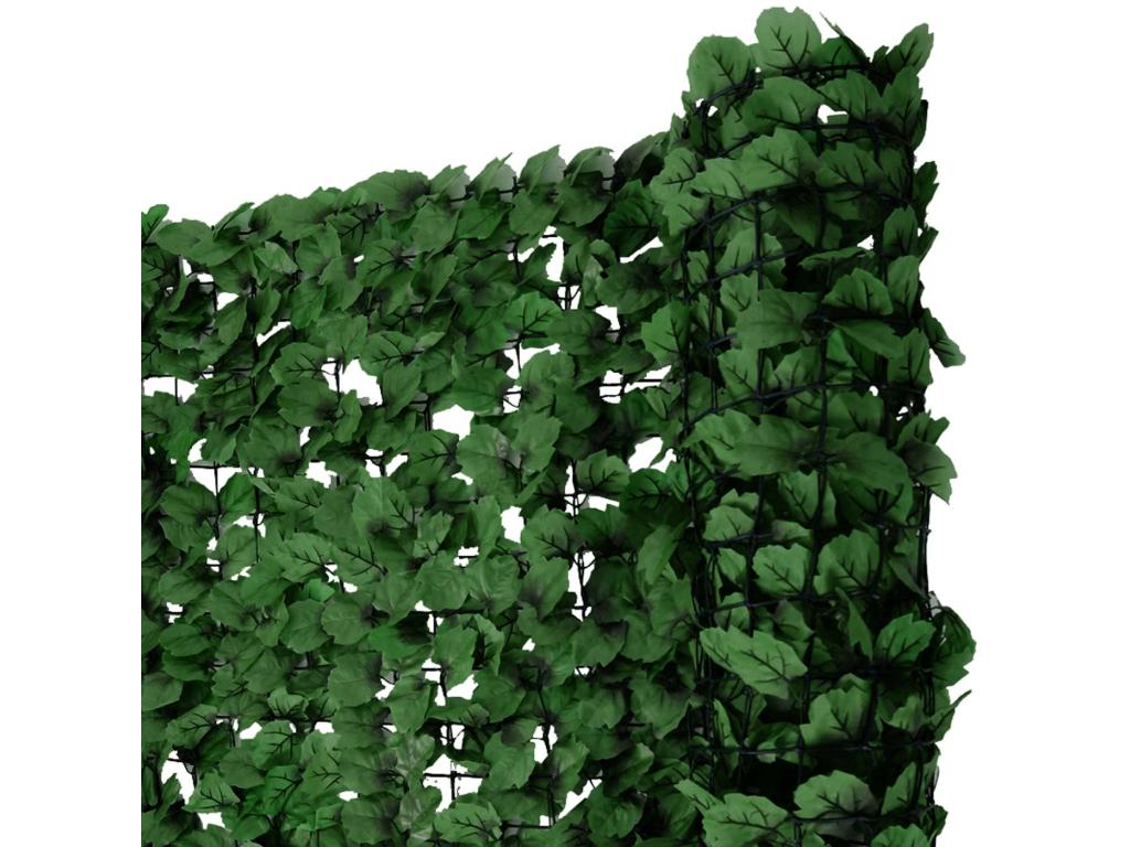 Pare-vue de balcon N77 300x150cm feuilles foncées 300x100cm