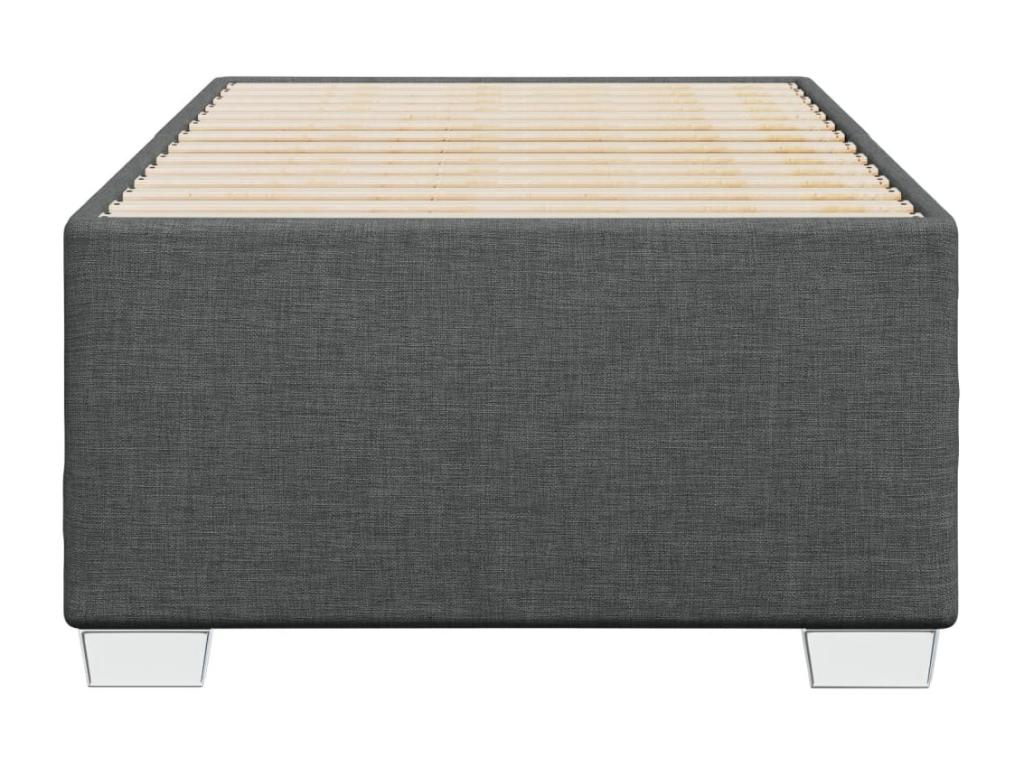 Cadre de lit sans matelas gris foncé 90x190 cm tissu