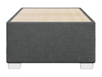 Cadre de lit sans matelas gris foncé 90x190 cm tissu