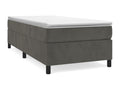 Lit à sommier tapissier et matelas Gris foncé 80x200 cm Velours