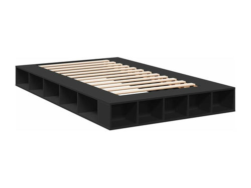 Cadre de lit sans matelas noir 120x200 cm