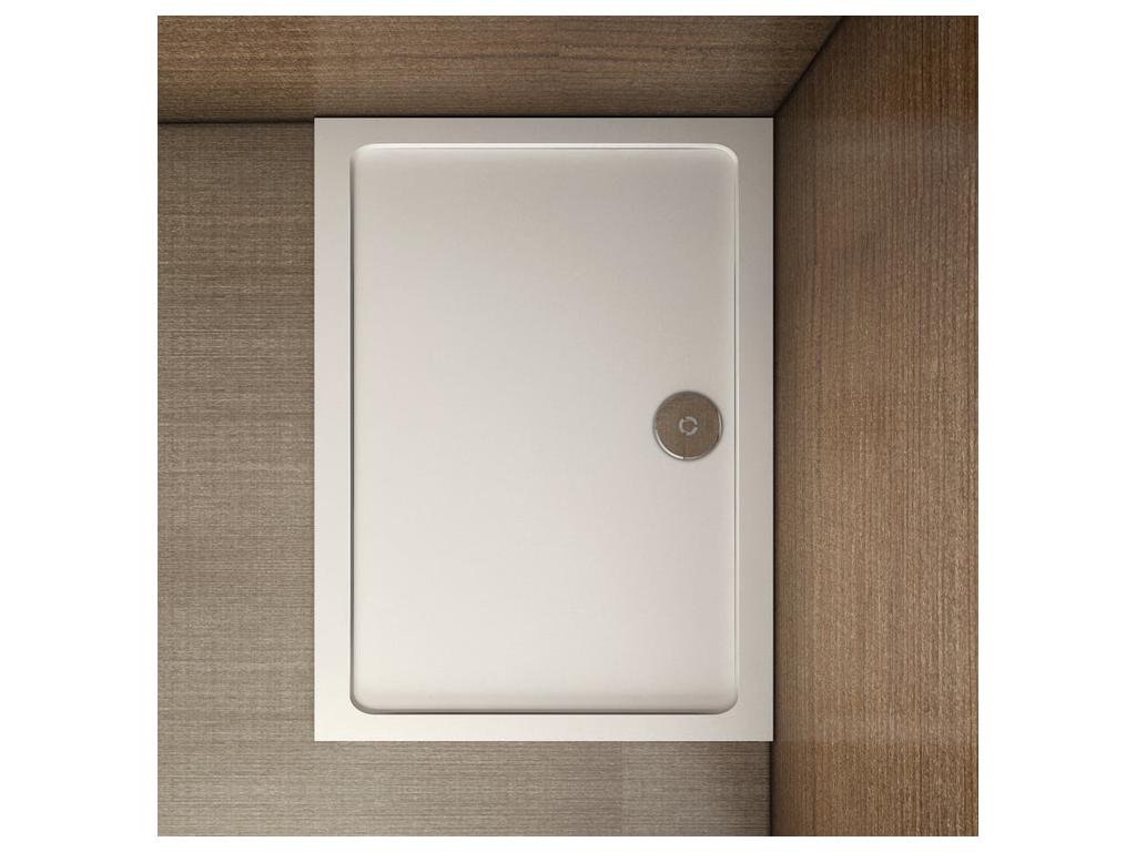 Receveur de douche blanc 150x80x3cm rectangulaire Extra-plat Homelumiere manteau bac à douche anti-dérapant Modèle Classique