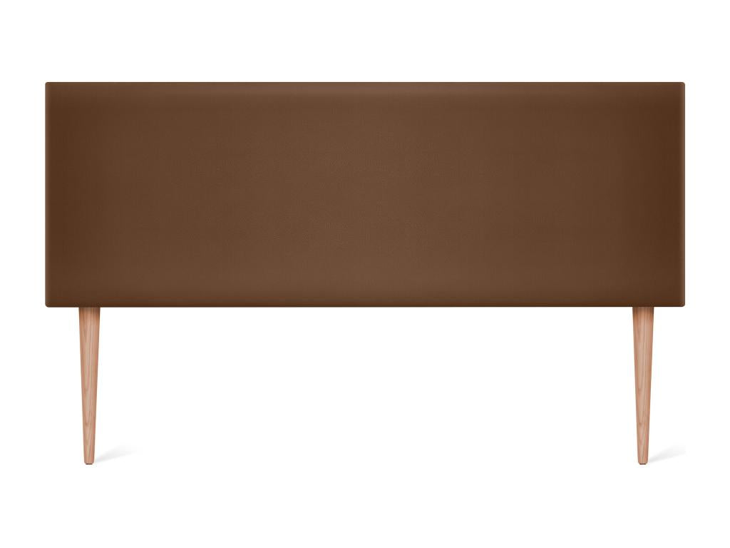 Delimoa Tête de lit simili cuir lisse 150x105cm avec pieds Lits 150 - Argile 18641KNZE