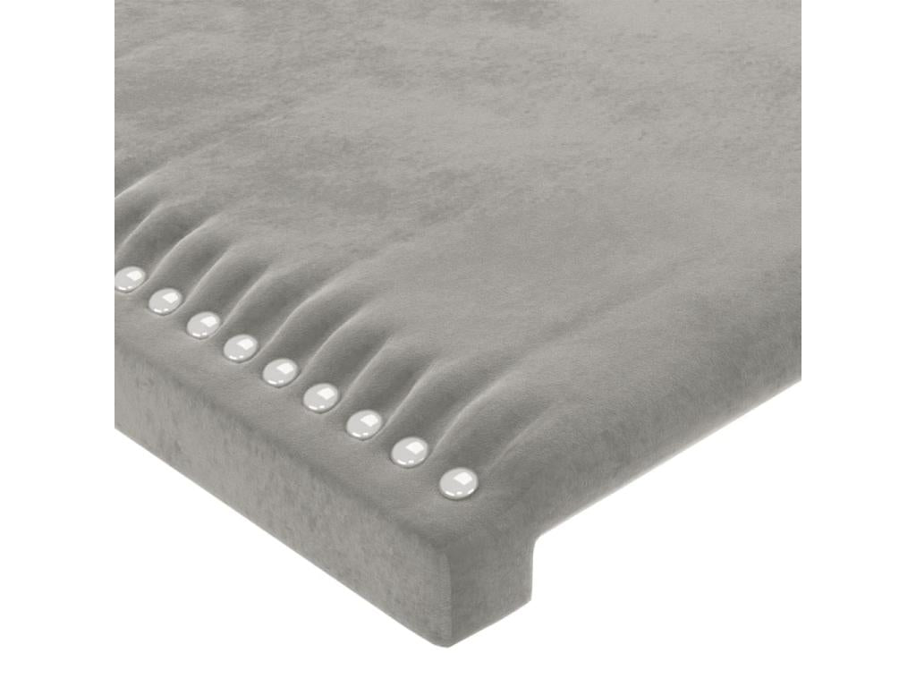 Têtes de lit 4 pcs Gris clair 80x5x78/88 cm Velours