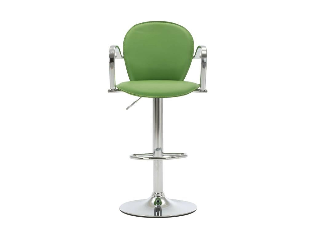 Tabourets de bar avec inclinaison 2 pcs Vert Similicuir