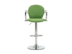 Tabourets de bar avec inclinaison 2 pcs Vert Similicuir