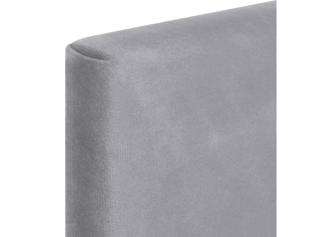 Homelumiere Tête de Lit Velours Lisse 160x60 Lits 150/160 - Gris Clair