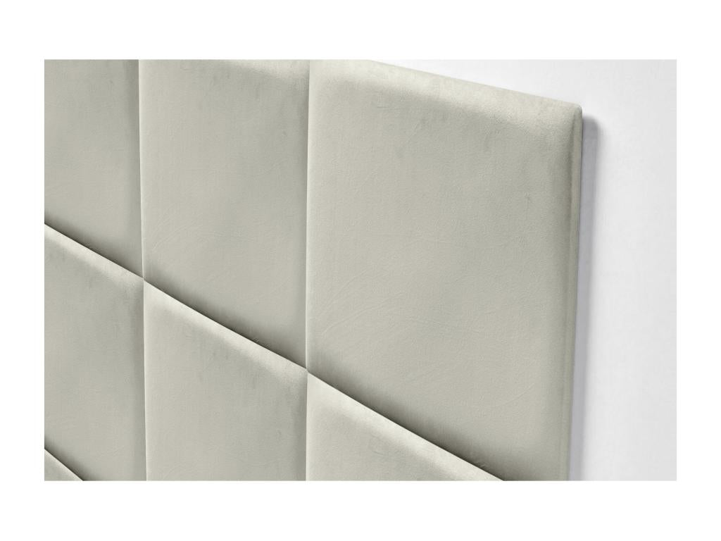 Homelumiere Tête delit Tapissée en velours de qualité Homelumiere inférieure composée de panneaux autocollants interchangeables pour chambre beige 190 cm