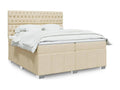 Sommier à Delimoa de lit avec matelas Crème 200x200 cm Tissu 27900ATDR