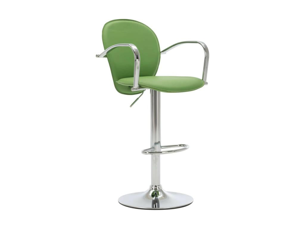 Tabourets de bar avec inclinaison 2 pcs Vert Similicuir