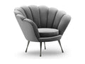 Delimoa - Fauteuil Delimoa en velours gris clair - 98x78x76cm 26753FWSH