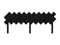 Tête de lit Noir 196x3x80.5 cm Bois massif de pin