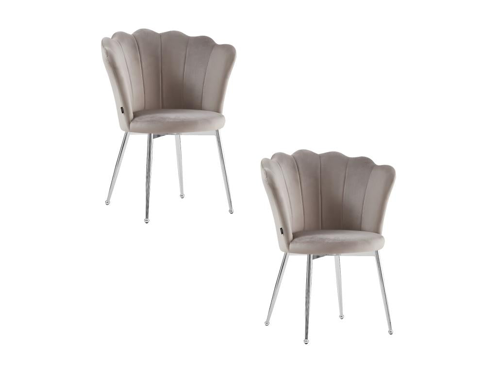 Lot de 2 chaises Homelumiere assise Velours Homelumiere