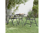Chaises pliables de jardin lot de 2 Homelumiere métallique Anthracite