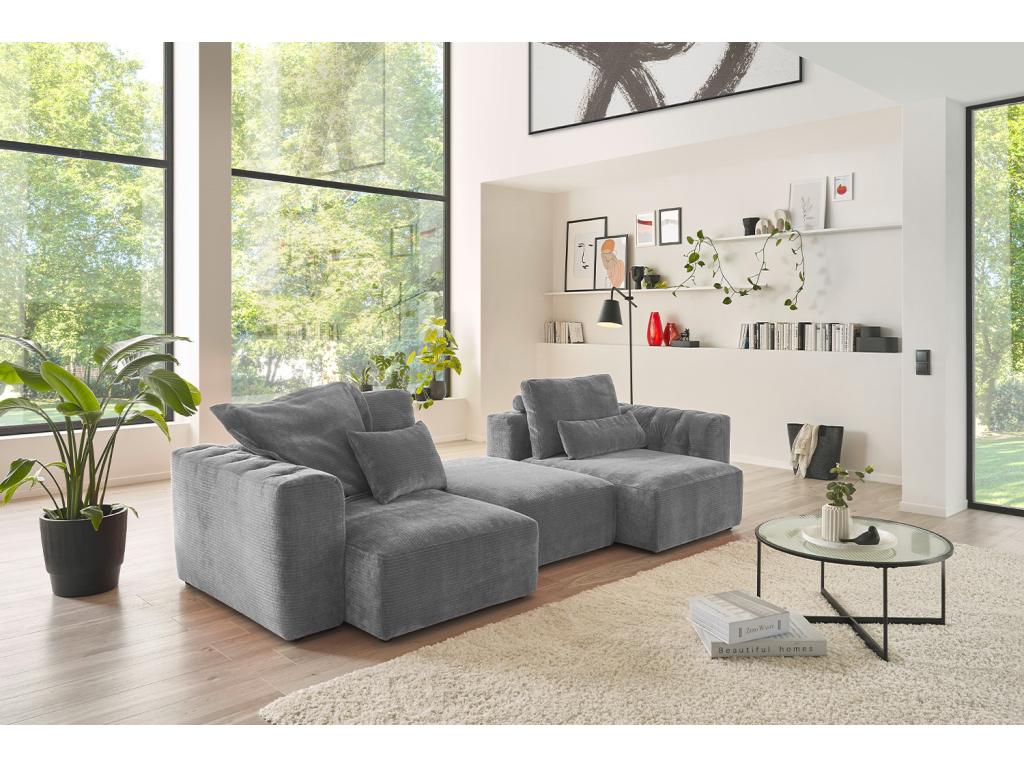 Homelumiere - Gris velours côtelé - Homelumiere