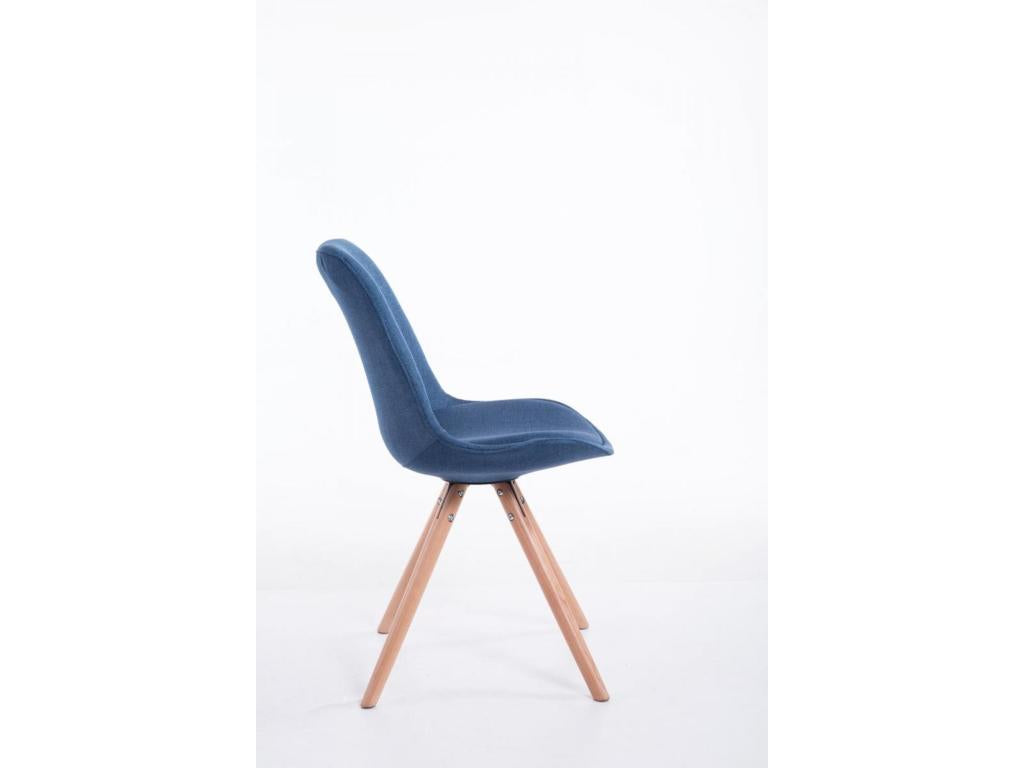chaise salle à manger - Tissu / Bois - Bleu - Homelumiere