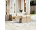 Salon de jardin avec coussins 9 pièces beige résine tressée 75496IPXC